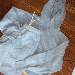 Aerie Gray Hoodie and Sweatpants Set